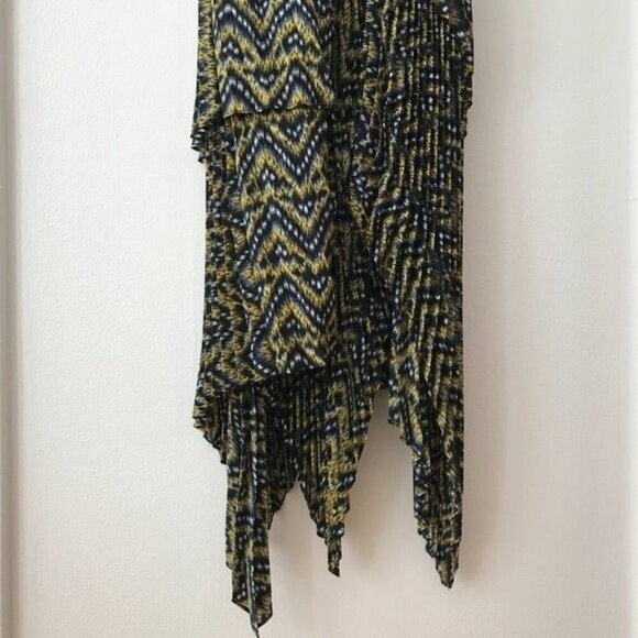 A.L.C. Kendall Silk Asymmetric Pleated Midi Dress - Picture 6 of 8